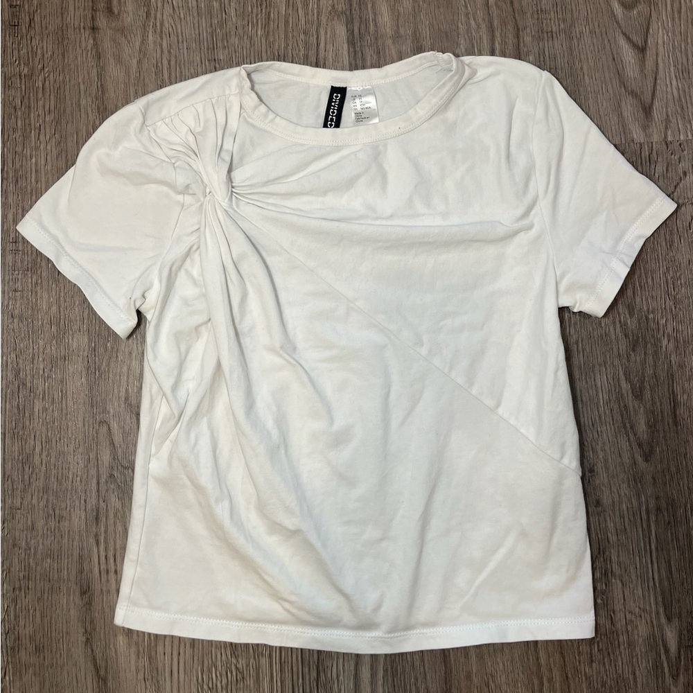 H&M white twist top size XS